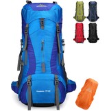 Doshwin 70L Grote Rugzak Kamperen Trekking Wandelen Reizen met Regenhoes - Unisex Zwart