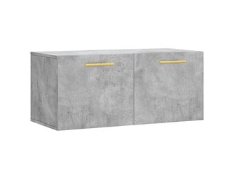 vidaXL Wandkast 80x36,5x35 cm bewerkt hout betongrijs