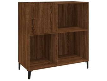 vidaXL Platenkast 84,5x38x89 cm bewerkt hout bruin eikenkleur