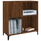 vidaXL Platenkast 84,5x38x89 cm bewerkt hout bruin eikenkleur
