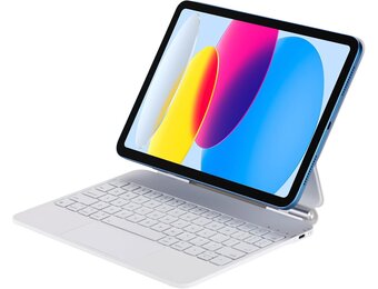 QWERTZ-Duitse Magic Keyboard Beschermhoes voor iPad 10e generatie 2022 10,9 inch en iPad 11. A16 2025 Magnetisch Keyboard met Multi-Touch-Trackpad, Backlight, Lichtgewicht