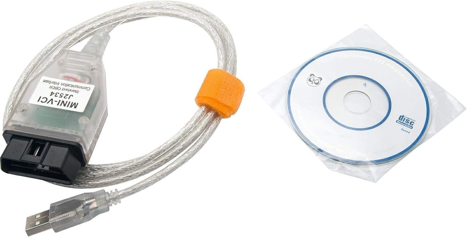 Riloer OBD2 Autodiagnose Mini VCI V13.00.022 Diagnosekabel met CD/Software voor TIS Techstream