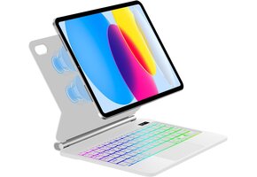 iPad 10e/11e Gen Toetsenbordhoes met Trackpad & Backlight - QWERTZ