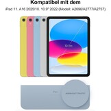 SENGBIRCH Magic Toetsenbord voor iPad A16 11. Gen 2025/10. Gen 10,9 inch 2022 - Duitse QWERTZ achtergrondverlichting multi-trackpad keyboard, hoes voor iPad 11/10th, wit