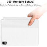 SENGBIRCH Magic Toetsenbord voor iPad A16 11. Gen 2025/10. Gen 10,9 inch 2022 - Duitse QWERTZ achtergrondverlichting multi-trackpad keyboard, hoes voor iPad 11/10th, wit