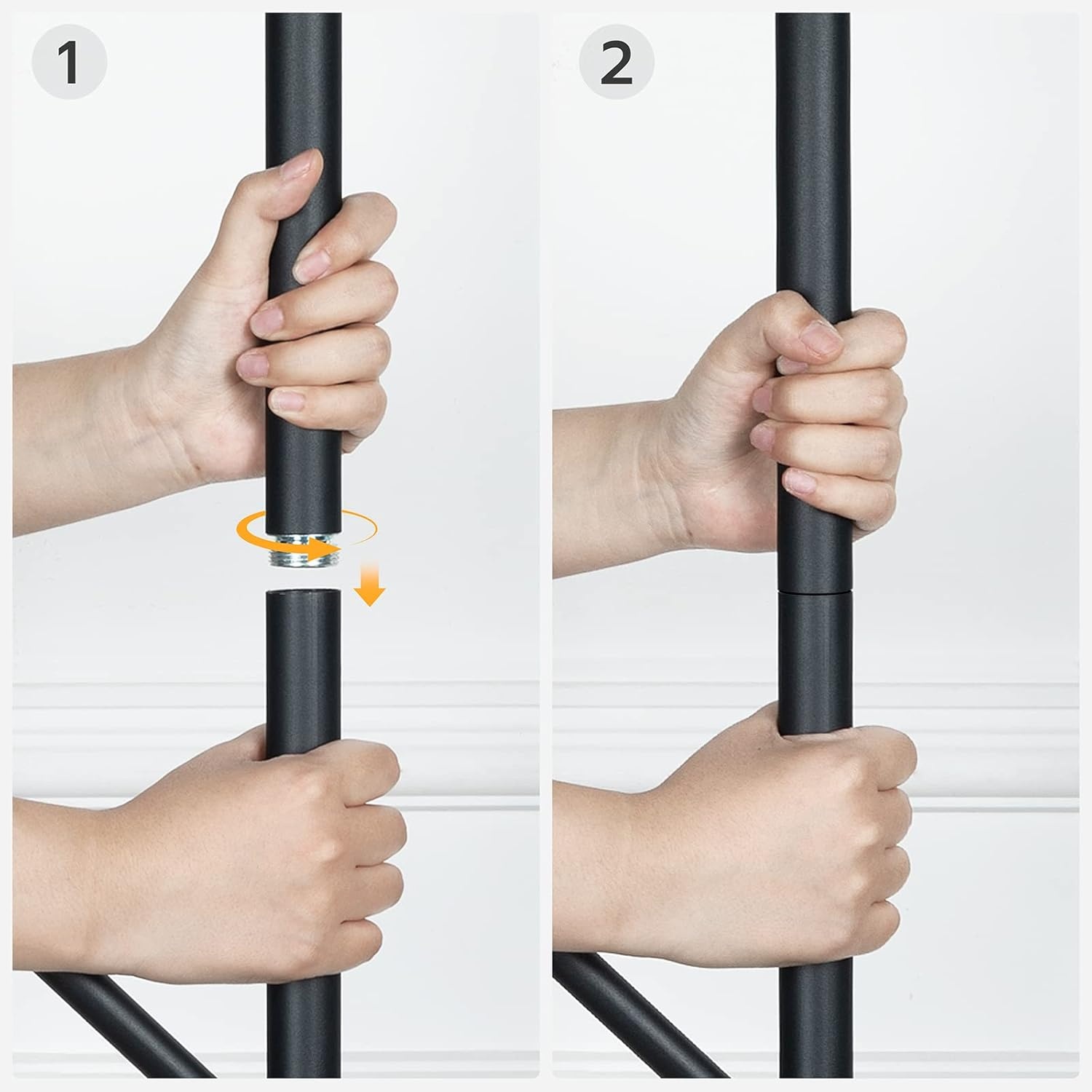 HOOBRO Garderobestandaard, vrijstaand kledingrek, garderobe in boomvorm met 8 haken, 2 ronde planken, voor kleding, hoed, tas, woonkamer, slaapkamer, kantoor, vintage bruin-zwart EBF33YM01