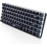 UrChoiceLtd AK33 LED-achtergrondverlichting Anti-ghosting USB Bedraad mechanisch gamingtoetsenbord Zwarte schakelaars voor kantoor, typisten en spelletjes spelen (zwarte schakelaar, zwart)