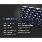 UrChoiceLtd AK33 LED-achtergrondverlichting Anti-ghosting USB Bedraad mechanisch gamingtoetsenbord Zwarte schakelaars voor kantoor, typisten en spelletjes spelen (zwarte schakelaar, zwart)
