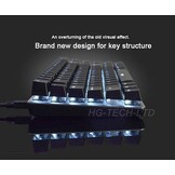 UrChoiceLtd AK33 LED-achtergrondverlichting Anti-ghosting USB Bedraad mechanisch gamingtoetsenbord Zwarte schakelaars voor kantoor, typisten en spelletjes spelen (zwarte schakelaar, zwart)