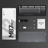 ATTACK SHARK M87PRO TKL Draadloos Mechanisch Gamingtoetsenbord, BT5.0/2.4G/USB-C Bedraad Hot Swap RGB-Toetsenbord Us-Indeling, Lineaire Witte Schakelaar Met Gradiënt Zijprint - Maanverlichte Nacht