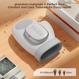 Slimme Handmassager met Warmtecompressieverlichting, voor Artritis & Carpale Tunnel Verlichting, Elektrische Shiatsu Pols/Vinger/Palm Massager