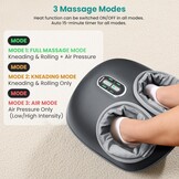 Nekteck Shiatsu Voetmassageapparaat met Warmte, Voet- en Kuitmassageapparaat met Massageroller, Lichtgewicht en Compact voor Circulatiepijn Verlichting, Geschikt voor Kantoor en Thuis (Grijs)