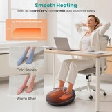 Nekteck Shiatsu Voetmassageapparaat met Warmte, Voet- en Kuitmassageapparaat met Massageroller, Lichtgewicht en Compact voor Circulatiepijn Verlichting, Geschikt voor Kantoor en Thuis (Grijs)
