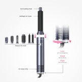 Atopskins Air Styler 6-in-1 Airbrush Pro haarstyler met haardroger, blaasborstel, föhnborstel, blaasborstel, krultang, voor drogen, krullen, gladmaken