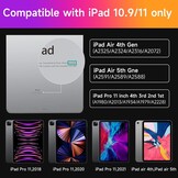 HOU Toetsenbordhoes voor iPad Air 5e, Air 4e generatie 11 inch en 11 inch iPad Pro (3e/2e/1e) generatie, drijvend magnetisch ontwerp, multi-touch trackpad, 7 kleuren achtergrondverlichting,