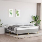 vidaXL Bedframe zonder matras stof lichtgrijs 160x200 cm