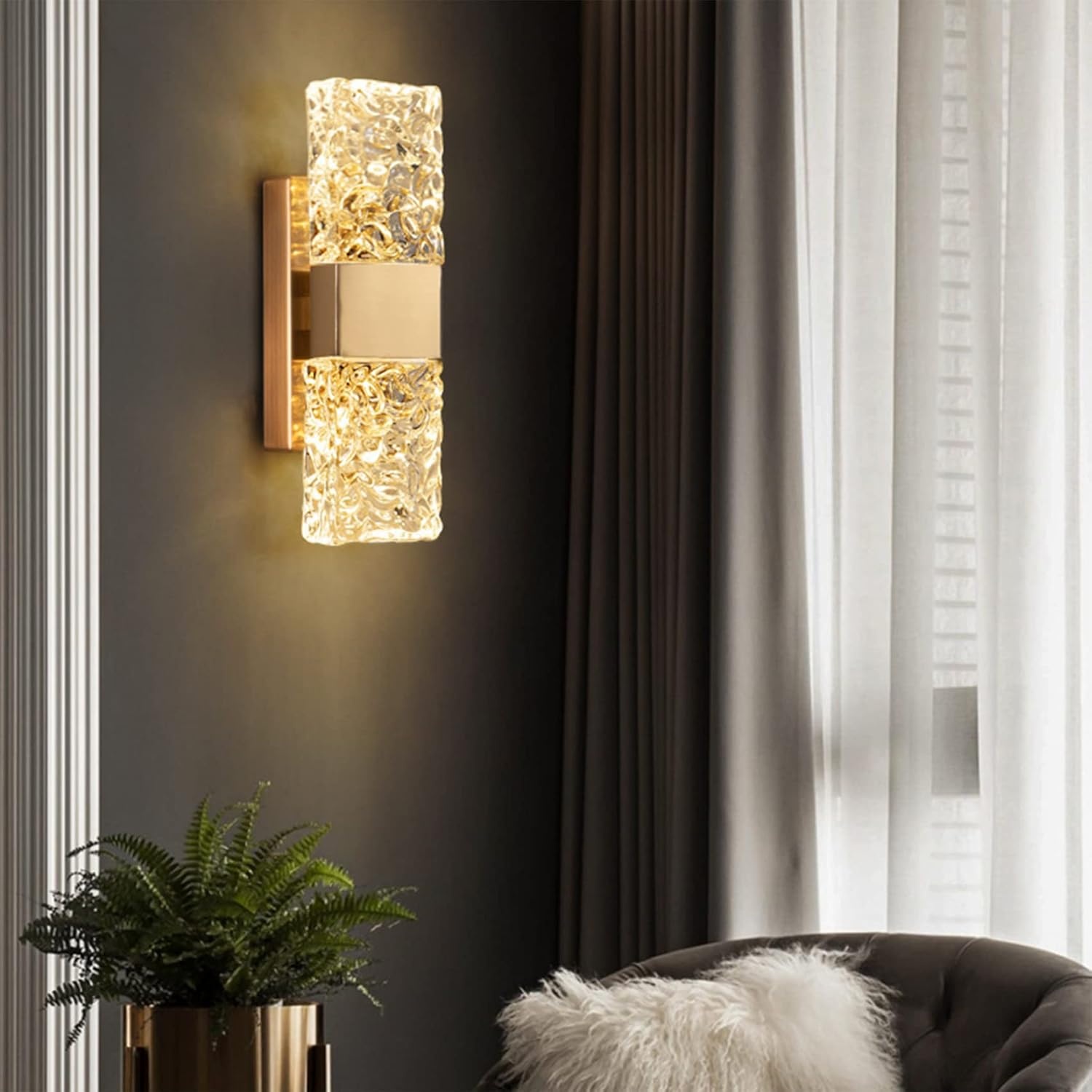 Kristallen LED Wandlamp Goud Vintage - 84% Korting