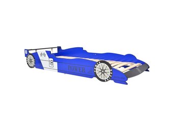 vidaXL Kinderbed raceauto blauw 90x200 cm