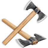 Kleine campingbijl met schede, houten handvat, outdoor survival bijl