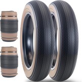 ZUKKA 2 stuks dikke mountainbike-banden 60TPI opvouwbare robuuste slijtvaste banden voor e-bike, mountainbike, sneeuwfiets, 26 x 4,0 cm, bruin
