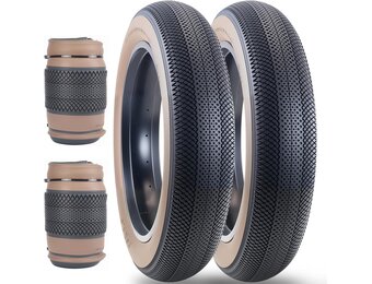 ZUKKA 2 stuks dikke mountainbike-banden 60TPI opvouwbare robuuste slijtvaste banden voor e-bike, mountainbike, sneeuwfiets, 26 x 4,0 cm, bruin
