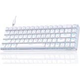 T68SE Gaming Keyboard,Mechanical Toetsenbord 60 Percent,Ultra-Compact 68 Keys Keyboard with Stand-Alone Arrow Keys,Brown Tactile Switch for Windows Laptop PC Gamer Typist - Maat Brown switch