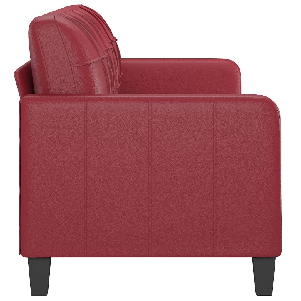 vidaXL Driezitsbank 180 cm kunstleer wijnrood