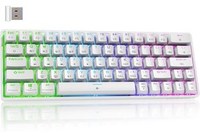 Compact 60% Mechanisch Gaming Toetsenbord - Wit (45% Korting)