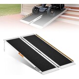 Gardhom Aluminium Rolstoeloprijplaat 122 cm - Draagbaar en Opvouwbaar met 362 kg capaciteit
