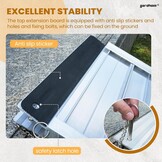 Gardhom Aluminium Rolstoeloprijplaat 122 cm - Draagbaar en Opvouwbaar met 362 kg capaciteit