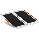 Gardhom Aluminium Rolstoeloprijplaat 122 cm - Draagbaar en Opvouwbaar met 362 kg capaciteit