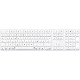 OMOTON Bluetooth QWERTZ-DE Toetsenbord voor Mac OS (MacBook Air/Pro/iMac/Pro), Draadloos Met 3 Kanalen, KB515 voor Mac, Duits, Wit