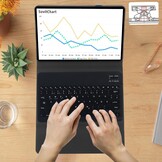 Hoes met QWERTZ Toetsenbord voor Xiaomi Pad 6s Pro 12.4 Inch (Zwart, 77% Korting)