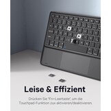 Earto Toetsenbordhoes met Touchpad voor Samsung Galaxy Tab S9 (Zwart)