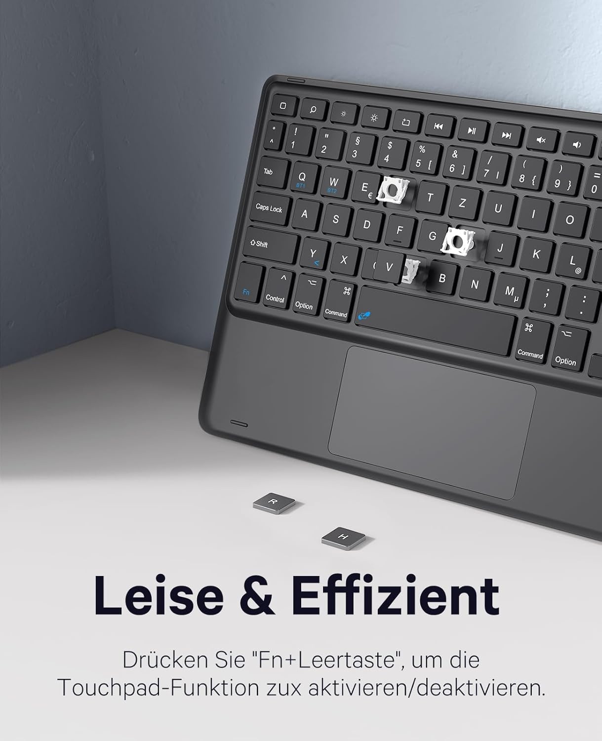 Earto Toetsenbordhoes met Touchpad voor Samsung Galaxy Tab S9 (Zwart)