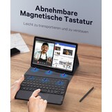 Earto Toetsenbordhoes met Touchpad voor Samsung Galaxy Tab S9 (Zwart)