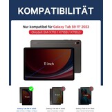 Earto Toetsenbordhoes met Touchpad voor Samsung Galaxy Tab S9 (Zwart)