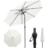 Sekey® Aluminium parasol, Ø 270 cm, marktscherm, tuinparasol, terrasparasol, rond, zonwering UV50+