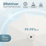 Sekey® Aluminium parasol, Ø 270 cm, marktscherm, tuinparasol, terrasparasol, rond, zonwering UV50+