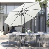 Sekey® Aluminium parasol, Ø 270 cm, marktscherm, tuinparasol, terrasparasol, rond, zonwering UV50+