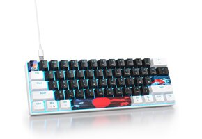 Compact Mechanisch Gaming Toetsenbord (60%) met Rode Schakelaars - 41% Korting
