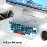 60% Mechanical Gaming Keyboard, 61 Keys with Linear Red Switch, Wired Mechanical Keyboard with LED Backlight, Compact Keyboard with Type C Cable, for PS5/PS4 (61 Black)