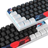 60% Mechanical Gaming Keyboard, 61 Keys with Linear Red Switch, Wired Mechanical Keyboard with LED Backlight, Compact Keyboard with Type C Cable, for PS5/PS4 (61 Black)