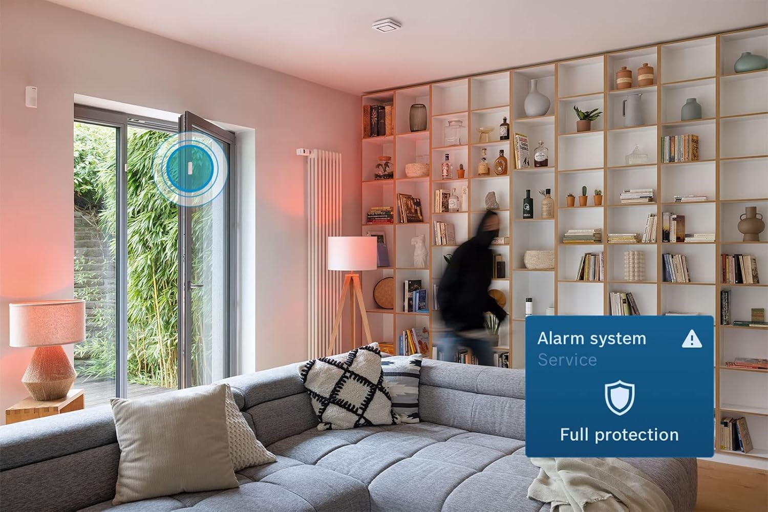 Bosch Smart Home deur-/raamcontact II plus, inbraakbescherming met slimme sensor voor trillingsdetectie, compatibel met Amazon Alexa en Google Assistant, wit
