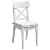 vidaXL Zitkussens 4 stuks Wit 40 x 40 x 3 cm Stof