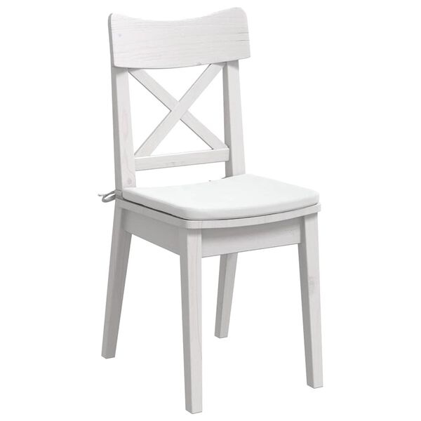vidaXL Zitkussens 4 stuks Wit 40 x 40 x 3 cm Stof
