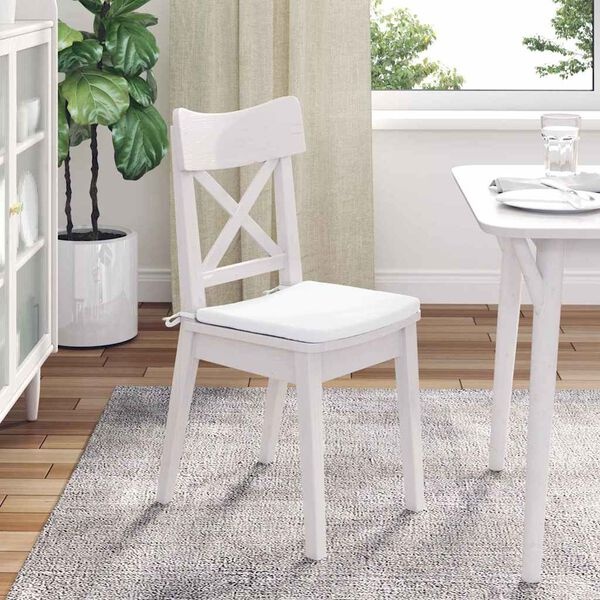 vidaXL Zitkussens 4 stuks Wit 40 x 40 x 3 cm Stof