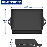 Universele Plancha Grillplaat met Schraper en Spatel - 45.3 x 36.5 cm - Zwart