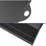 Universele Plancha Grillplaat met Schraper en Spatel - 45.3 x 36.5 cm - Zwart