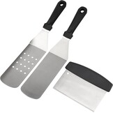 Universele Plancha Grillplaat met Schraper en Spatel - 45.3 x 36.5 cm - Zwart